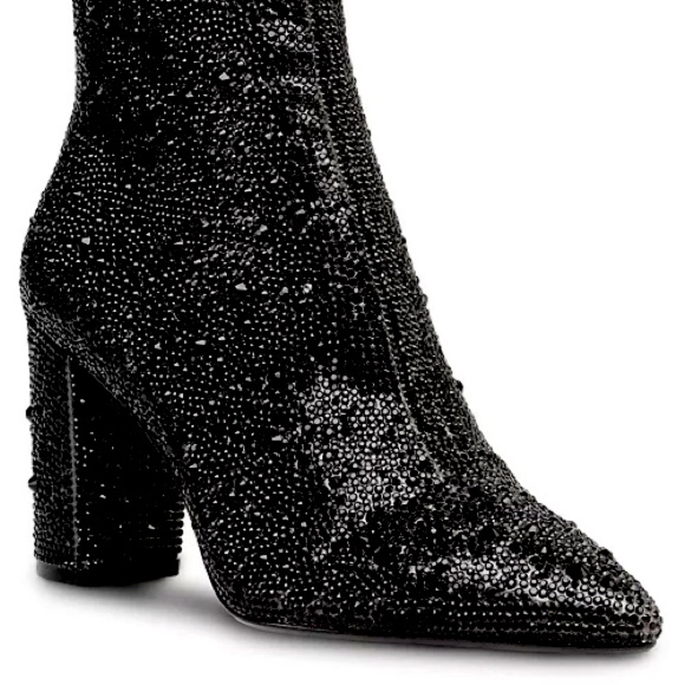 Betsey Johnson Cady Rhinestone Heel Booties